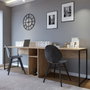 Hanah Home Mesa de Estudio L196 Roble Tablero Partículas Melamina 240x74x60 cm